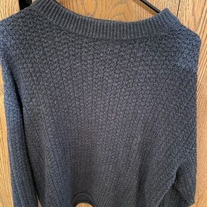 Charcoal gray crew neck sweater